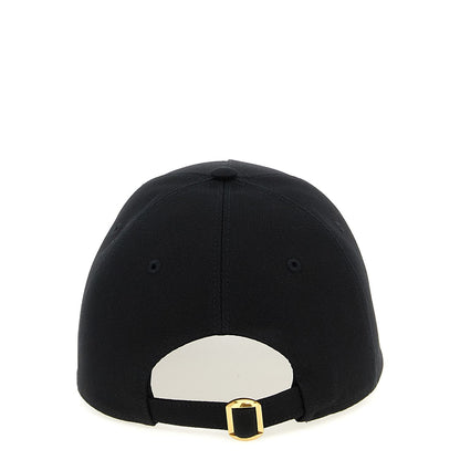 Valentino Garavani Black Cotton Cap (Baseball Hat)
