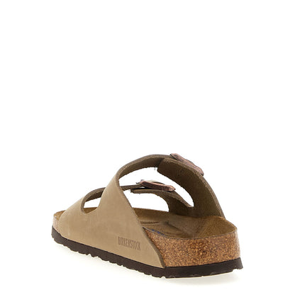 Birkenstock Brown Leather Slides