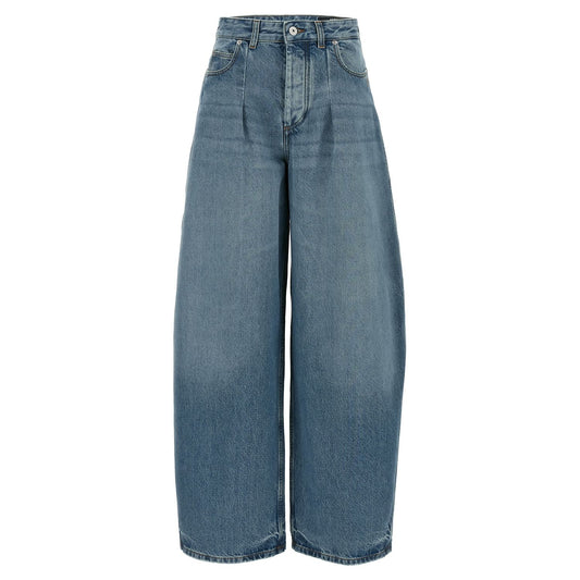 Jacquemus Blue Cotton High-Waisted Jean