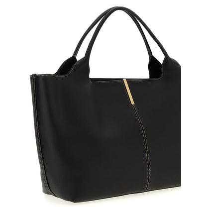 Tod's Black Calfskin Tote Bag