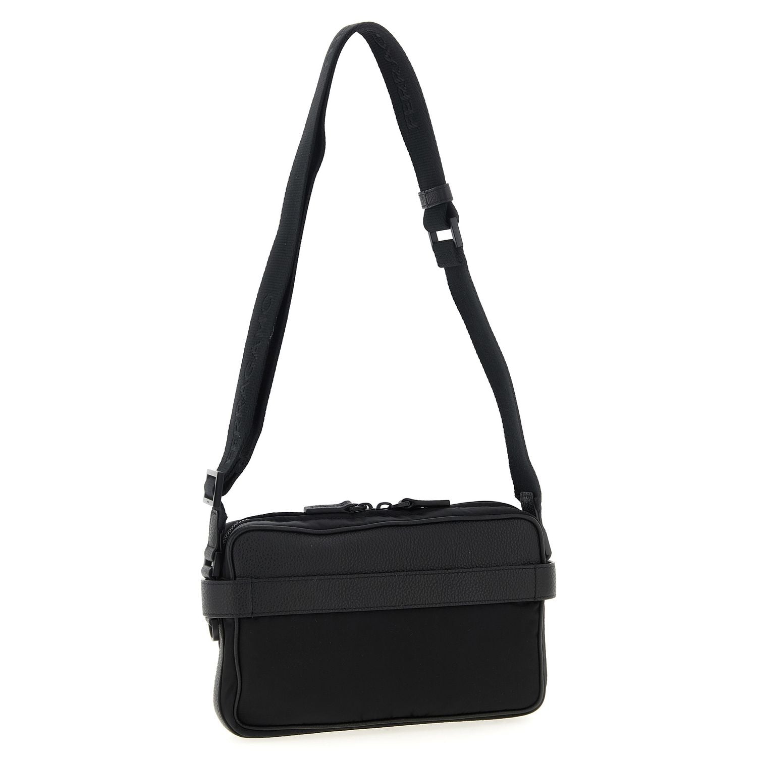 Ferragamo Black Fabric Crossbody Bag