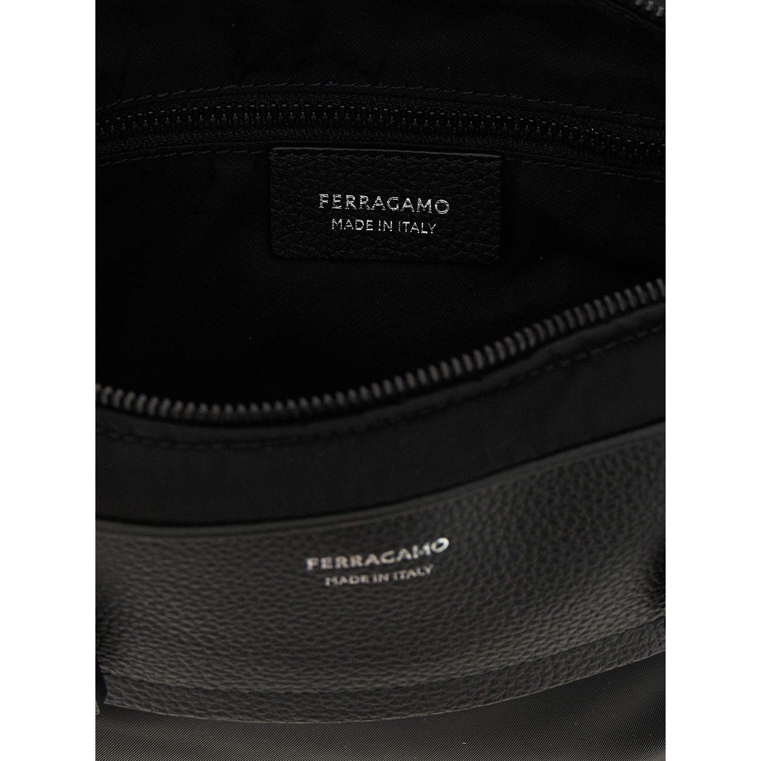 Ferragamo Black Fabric Crossbody Bag