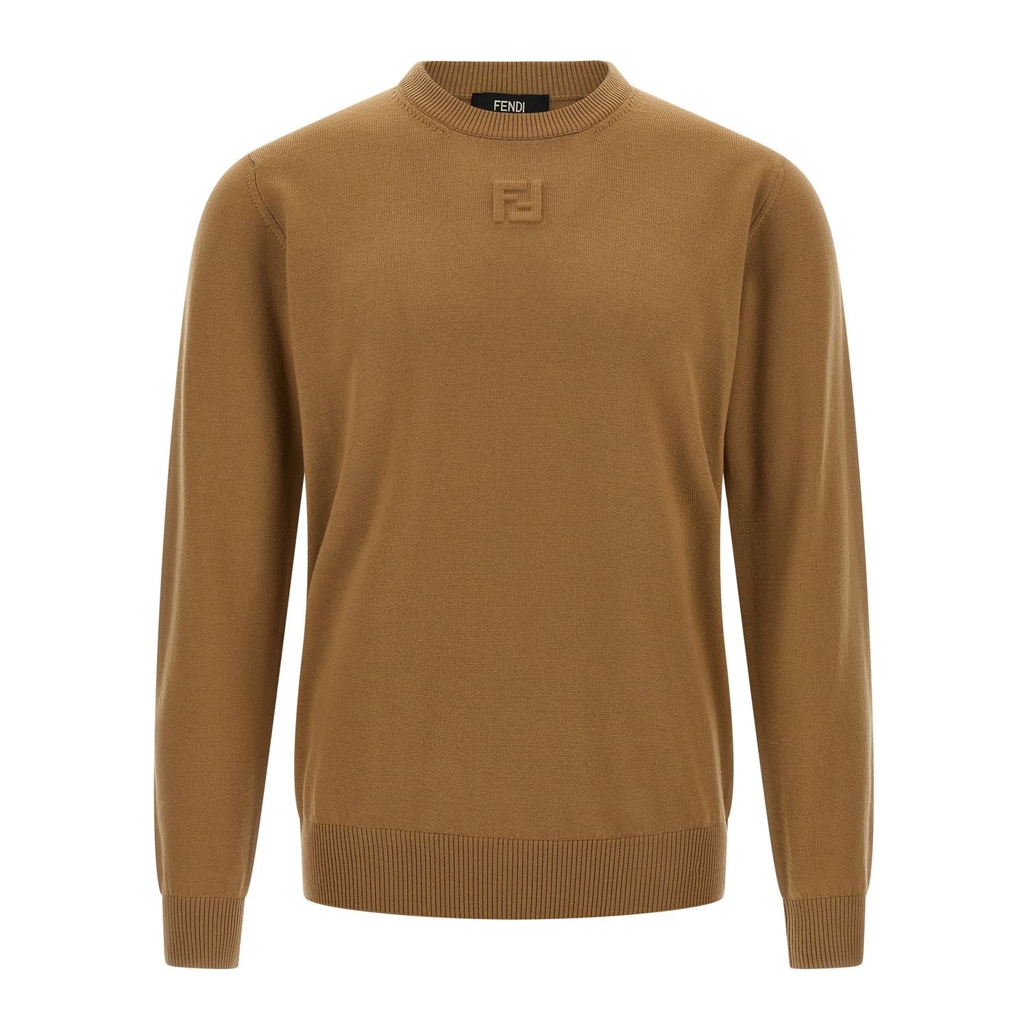 Fendi Beige Virgin Wool Cardigan