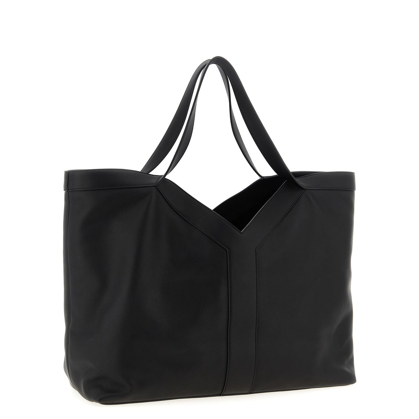 Saint Laurent Black Calfskin Tote Bag