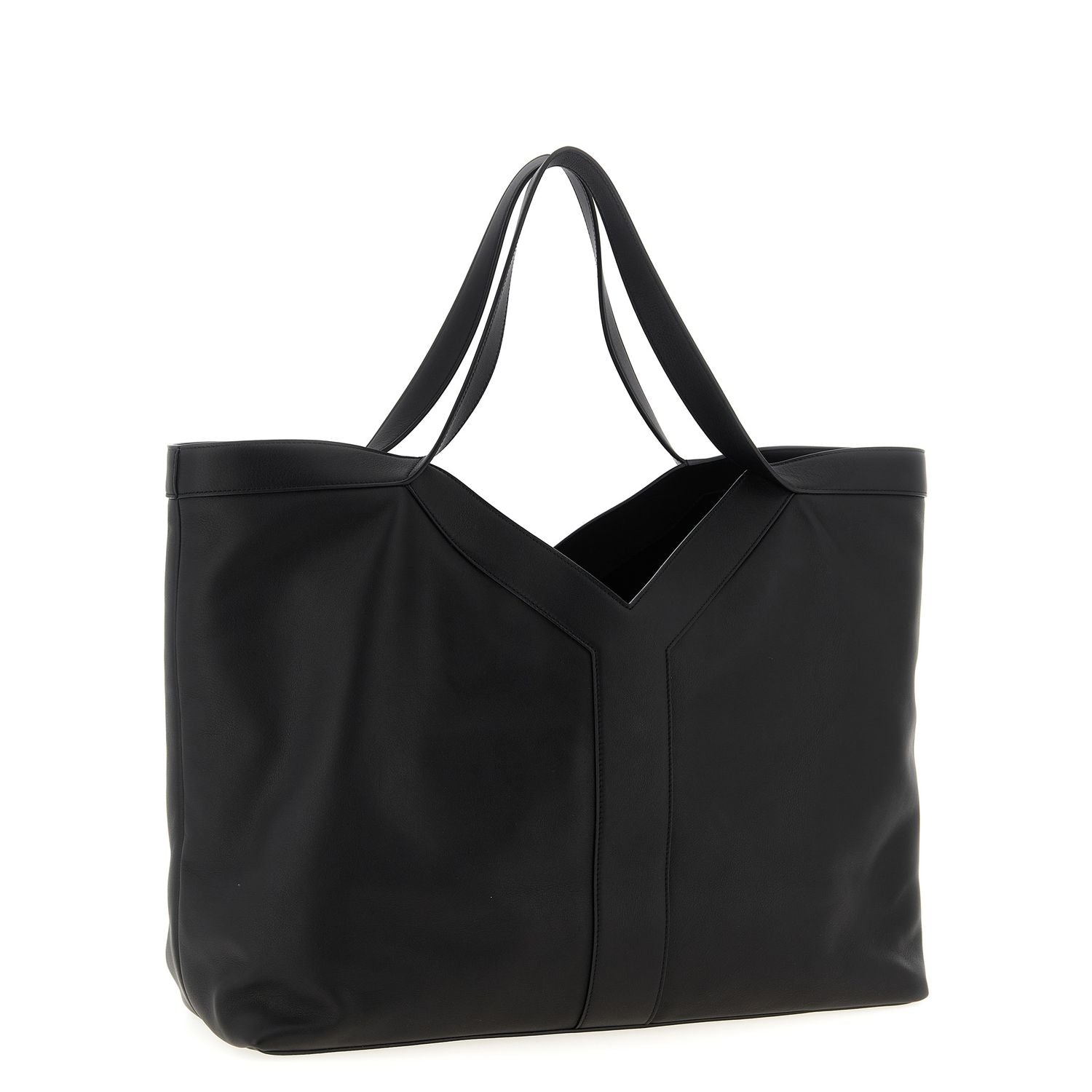 Saint Laurent Black Calfskin Tote Bag