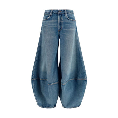 Agolde Blue Cotton Relaxed Fit Jeans
