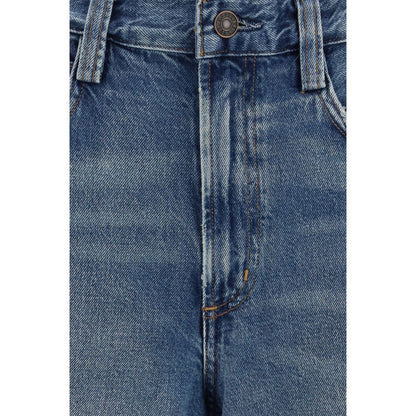 Agolde Blue Cotton Relaxed Fit Jeans