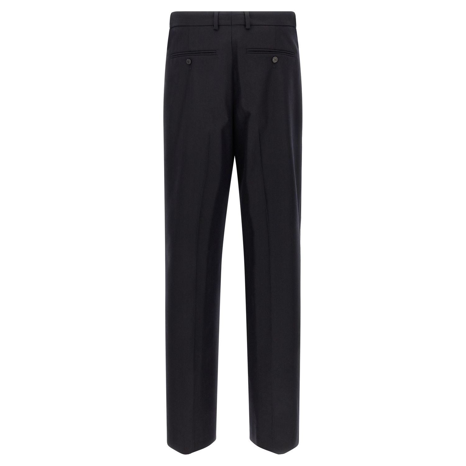 Dries Van Noten Blue Wool Dress Pants