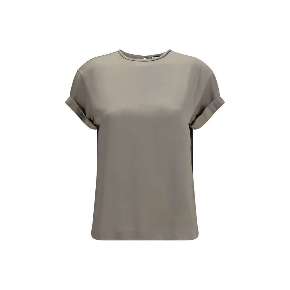 Brunello Cucinelli Beige Elastane Blouse