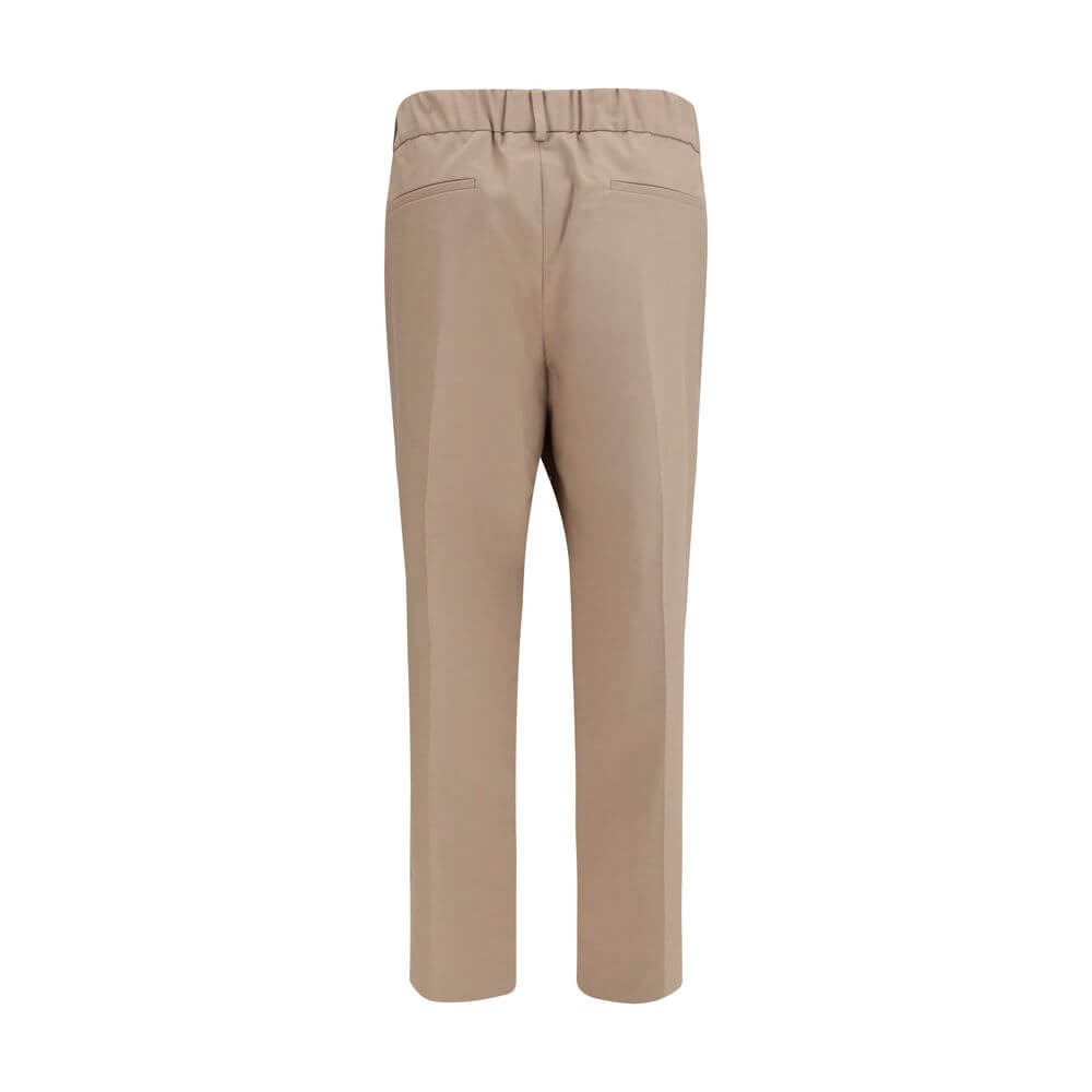Brunello Cucinelli Beige Cotton Casual Pants