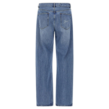 Jacquemus Blue Cotton Straight-Leg Jeans
