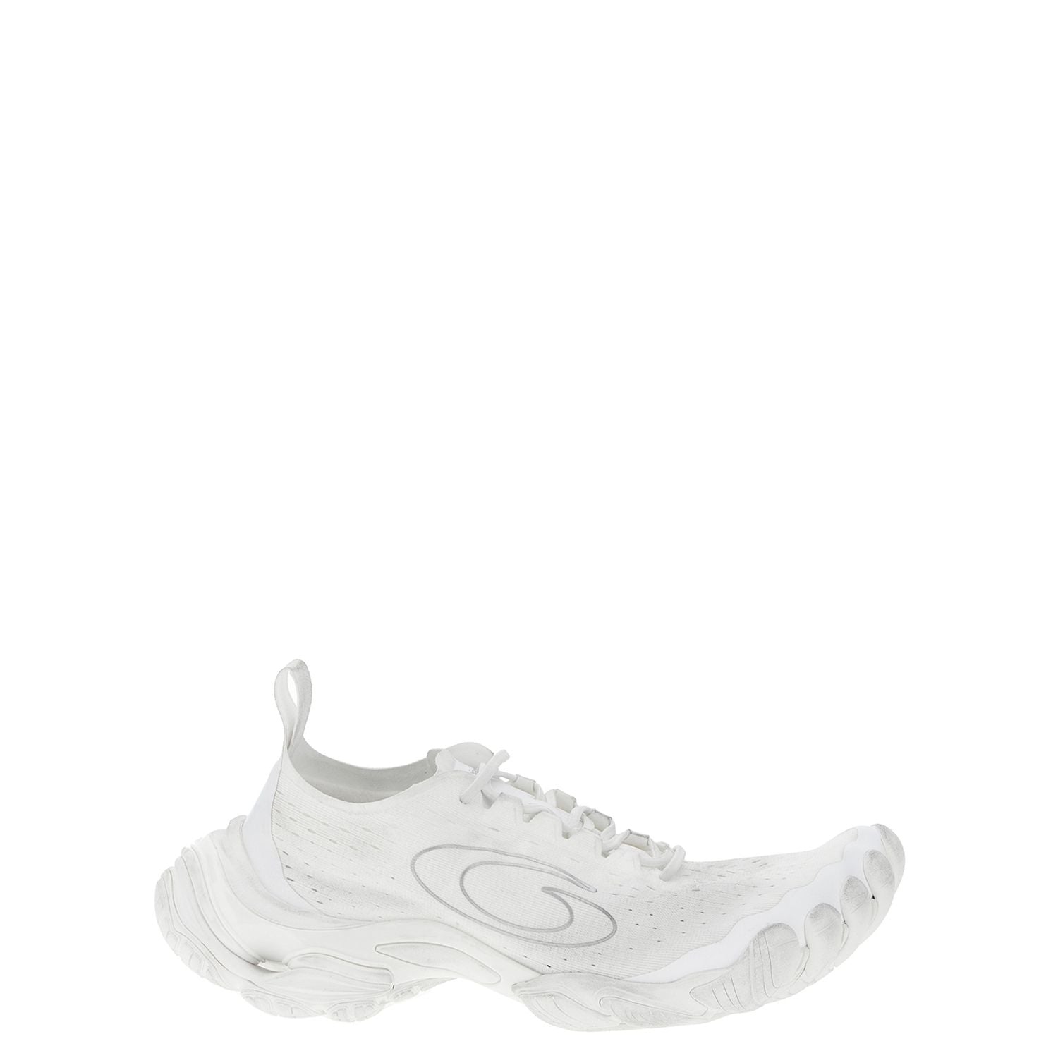 Balenciaga White Polyester Athletic Sneakers