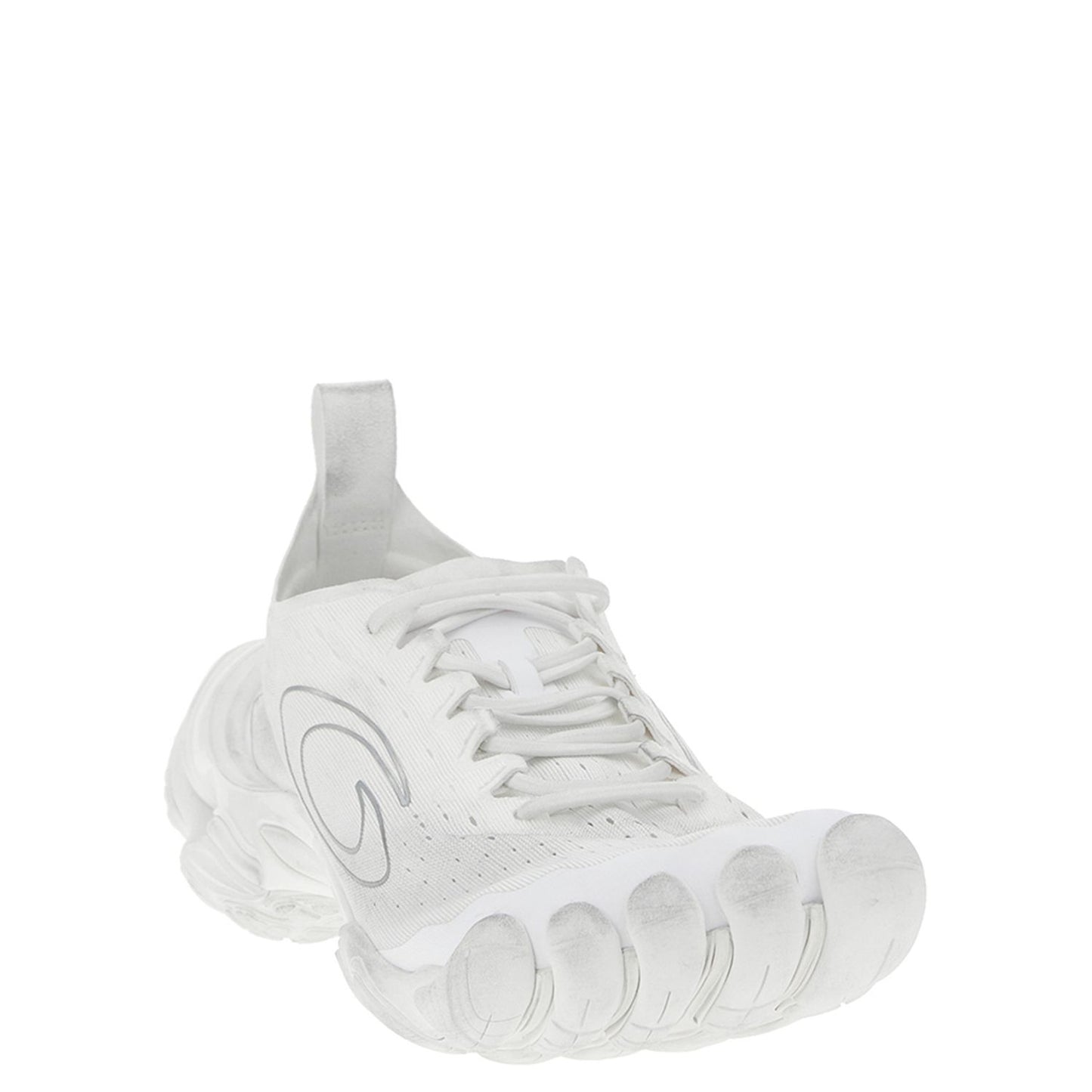 Balenciaga White Polyester Athletic Sneakers