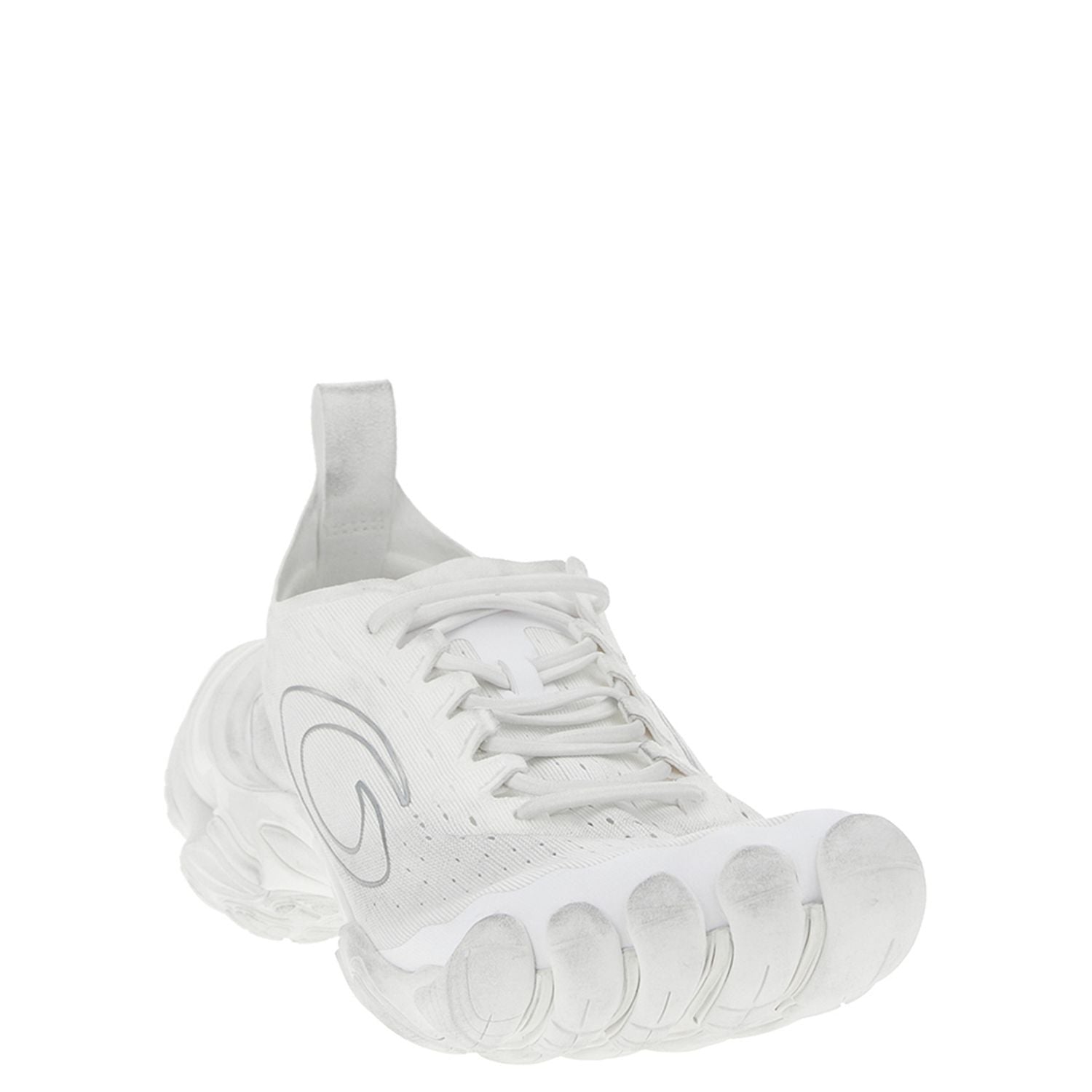 Balenciaga White Polyester Athletic Sneakers