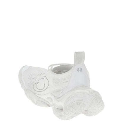 Balenciaga White Polyester Athletic Sneakers