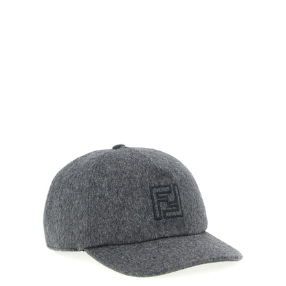 Fendi Gray Wool Cap (Baseball Hat)