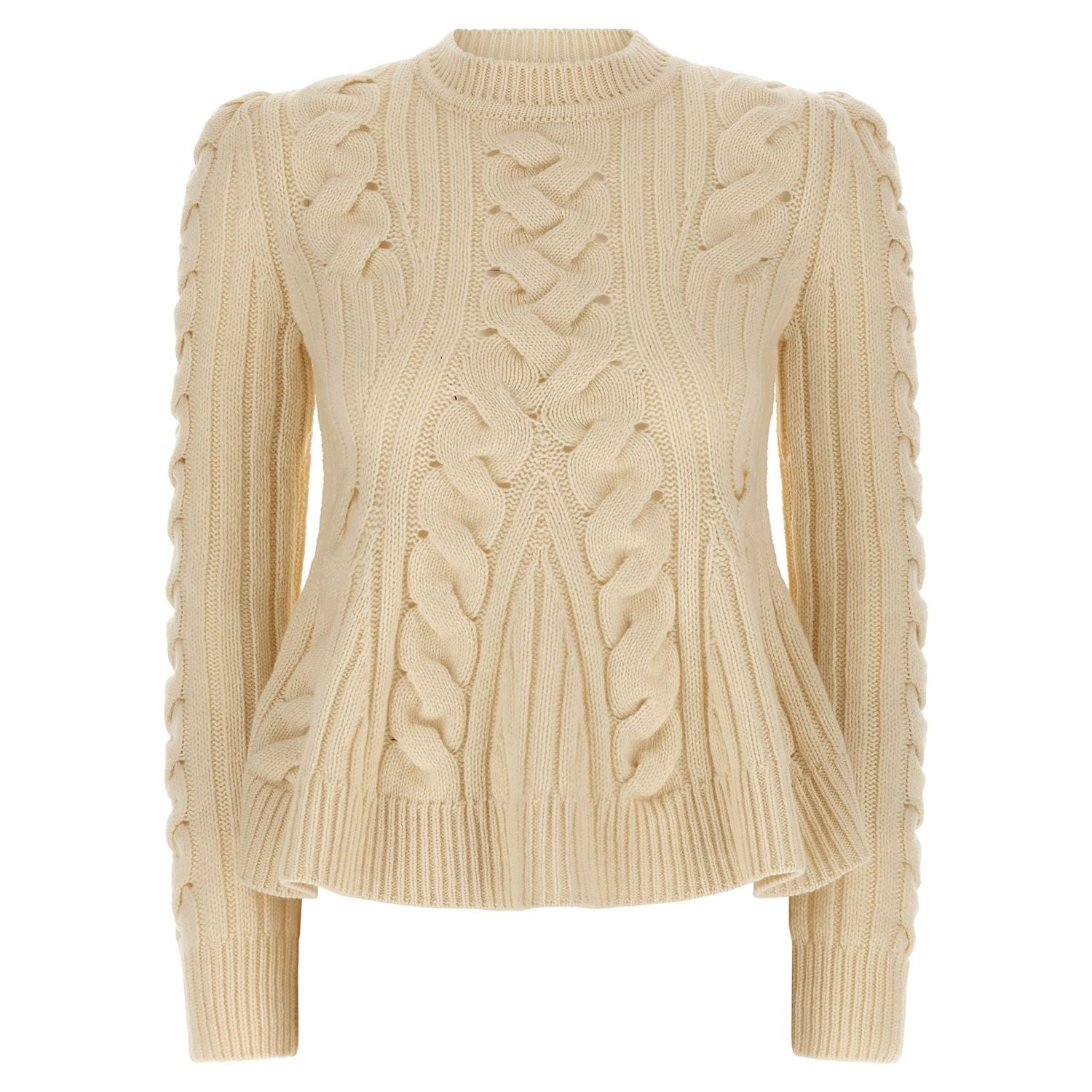 Alexander McQueen Beige Wool Cardigan