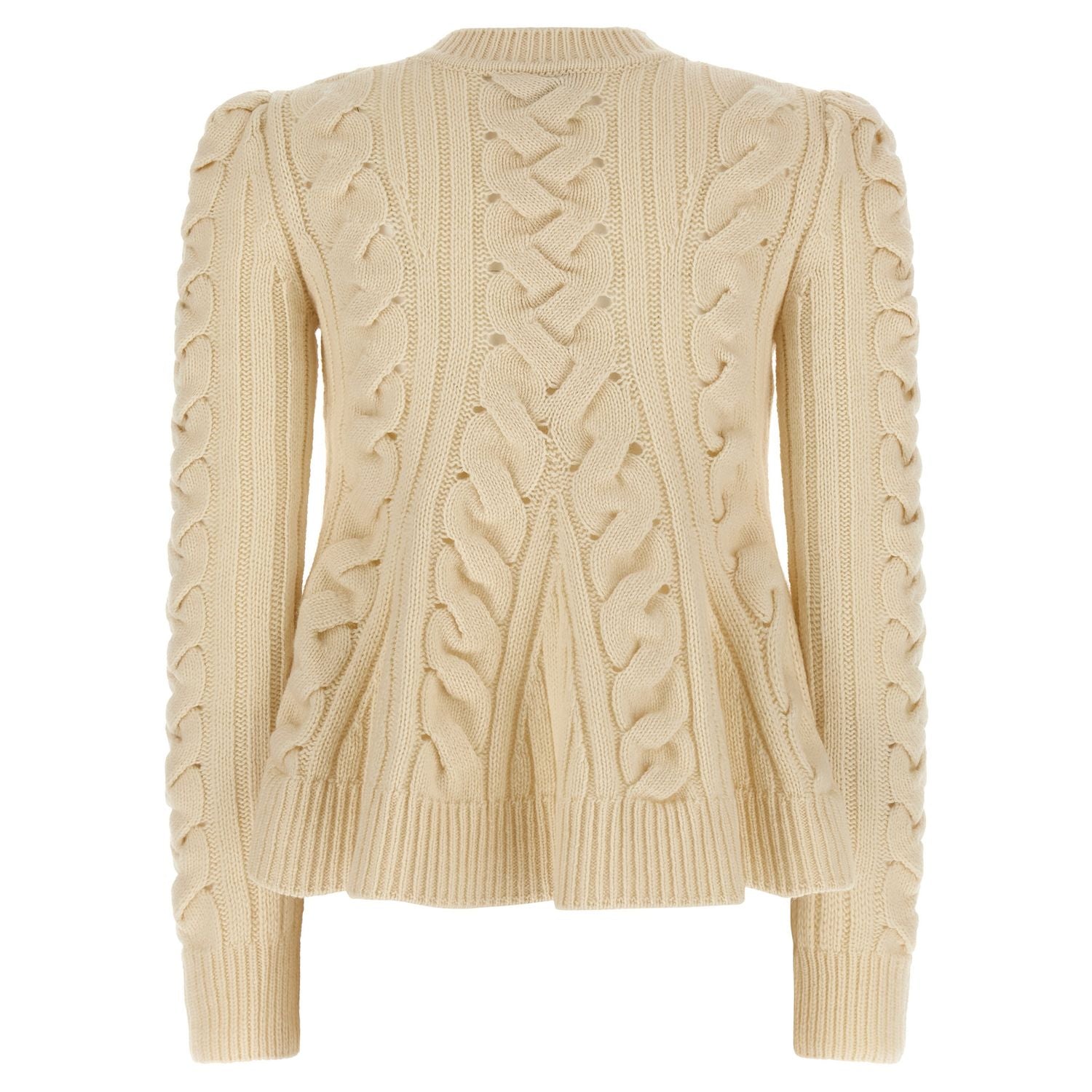 Alexander McQueen Beige Wool Cardigan