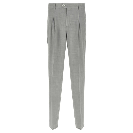 Brunello Cucinelli Gray Virgin Wool Dress Pants