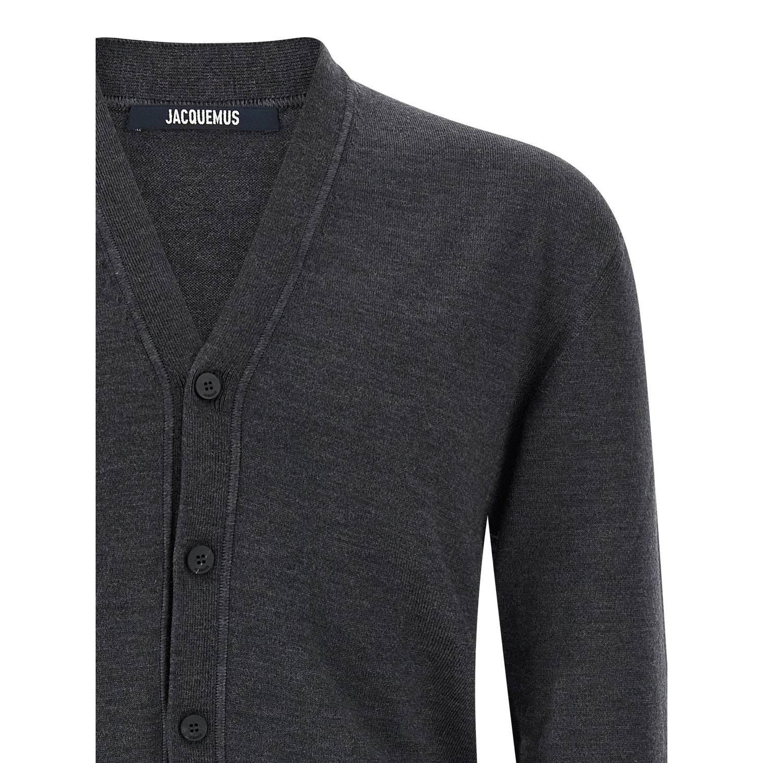 Jacquemus Gray Merino Wool Cardigan
