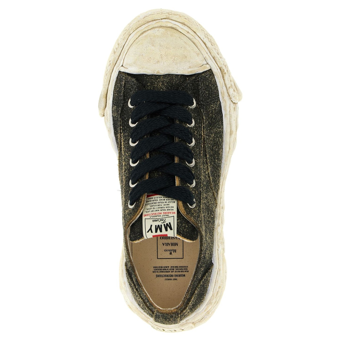 Maison Mihara Yasuhiro Black Cowhide Low Top Sneakers