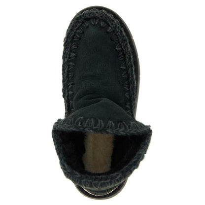 Mou Black Lamb Leather Ankle Boots