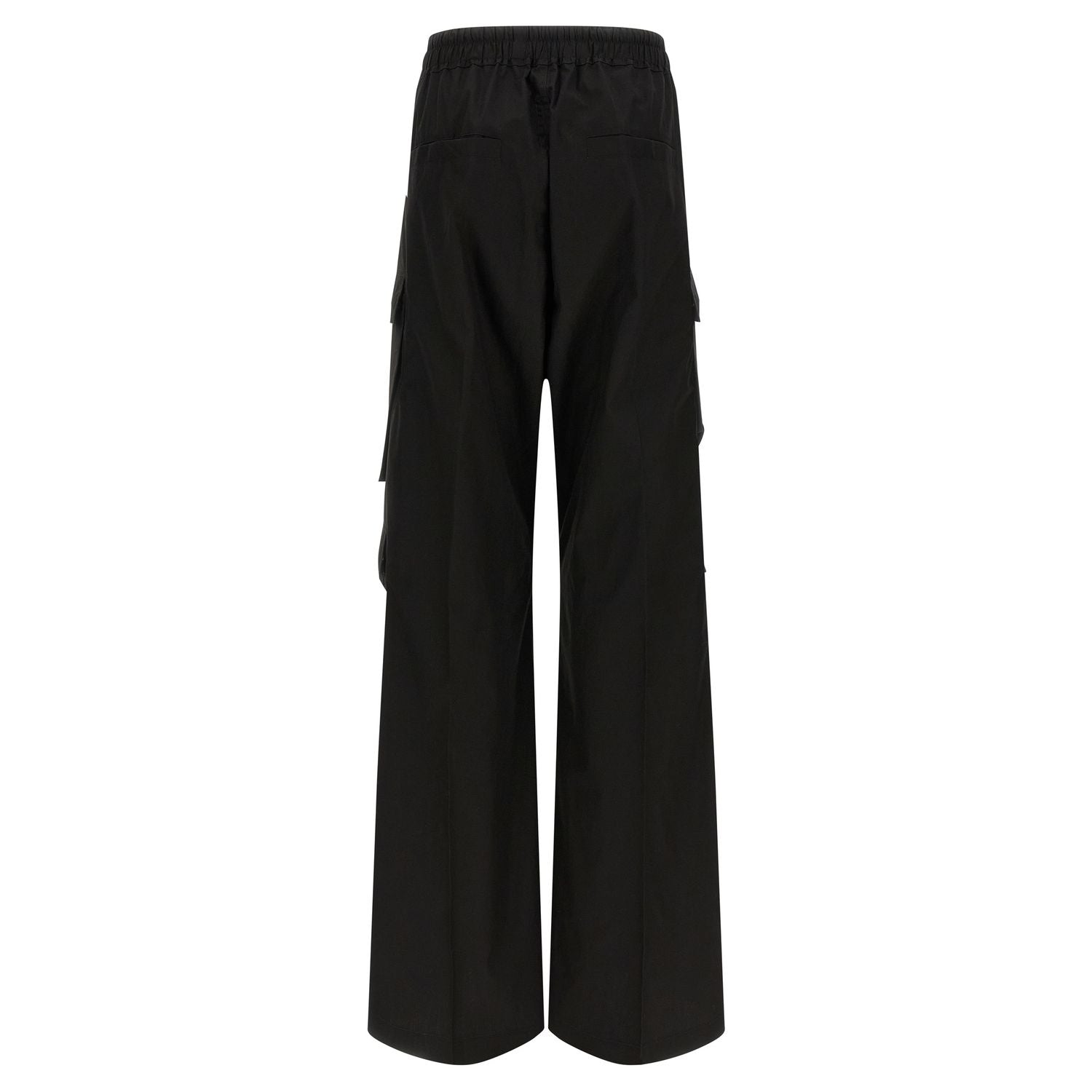 Rick Owens Black Cotton Cargo Pants