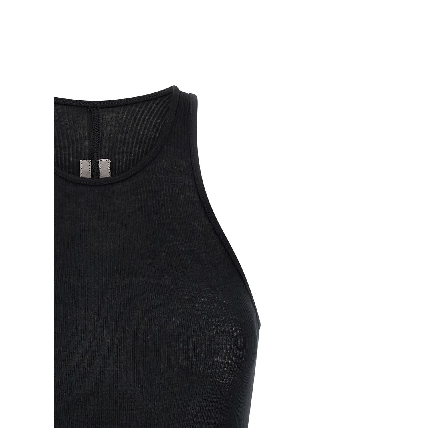 Rick Owens Black Viscose Tank Tops