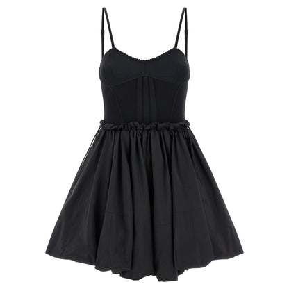 The Attico Black Polyamide Short Dress