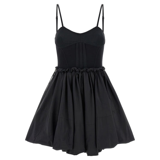 The Attico Black Polyamide Short Dress