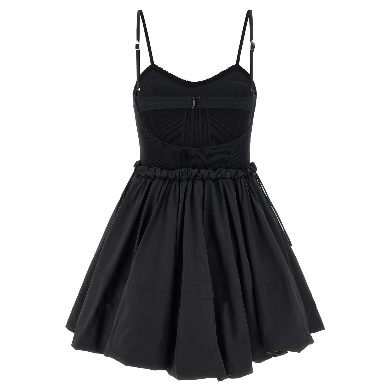 The Attico Black Polyamide Short Dress