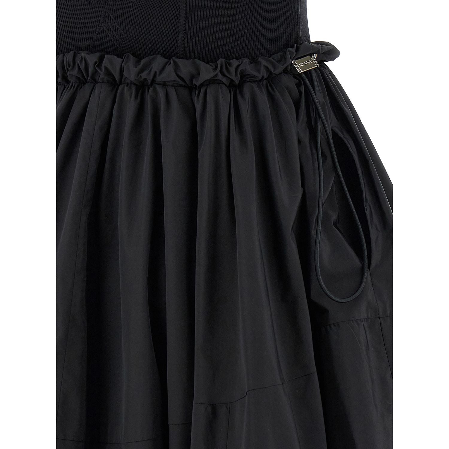 The Attico Black Polyamide Short Dress