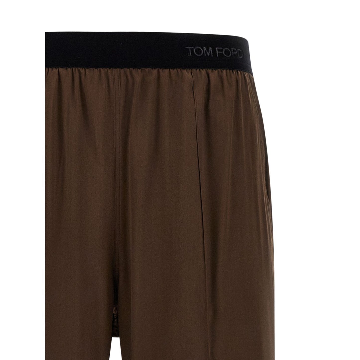 Tom Ford Brown Silk Casual Pants