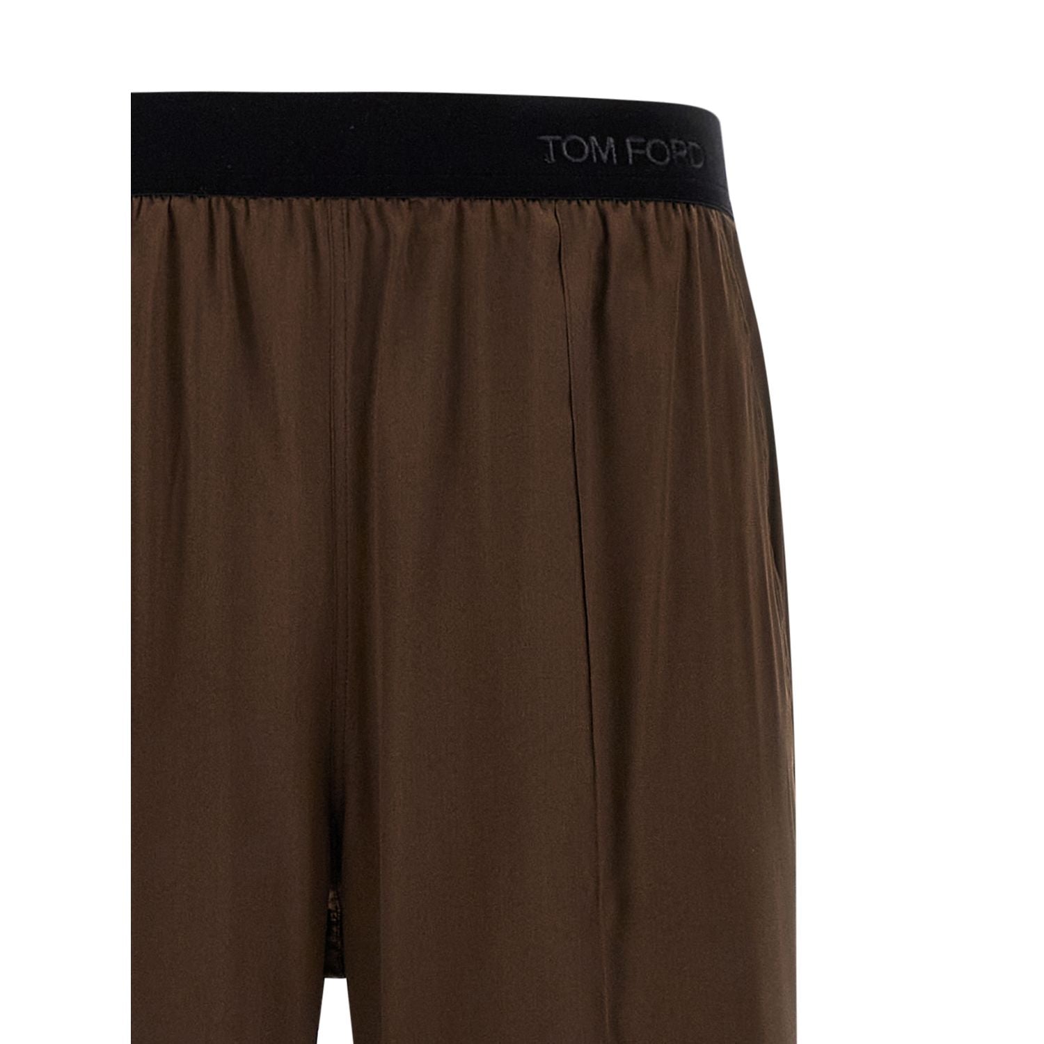 Tom Ford Brown Silk Casual Pants