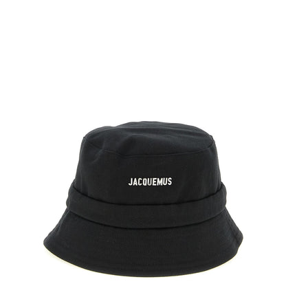 Jacquemus Black Cotton Bucket Hat