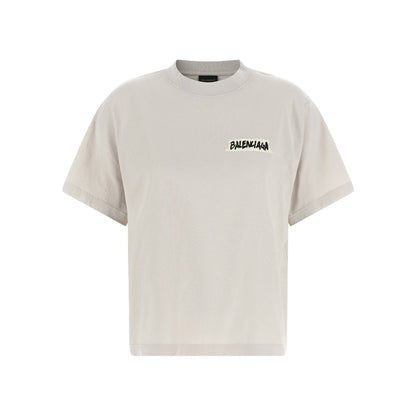 Balenciaga Gray Cotton T-Shirt