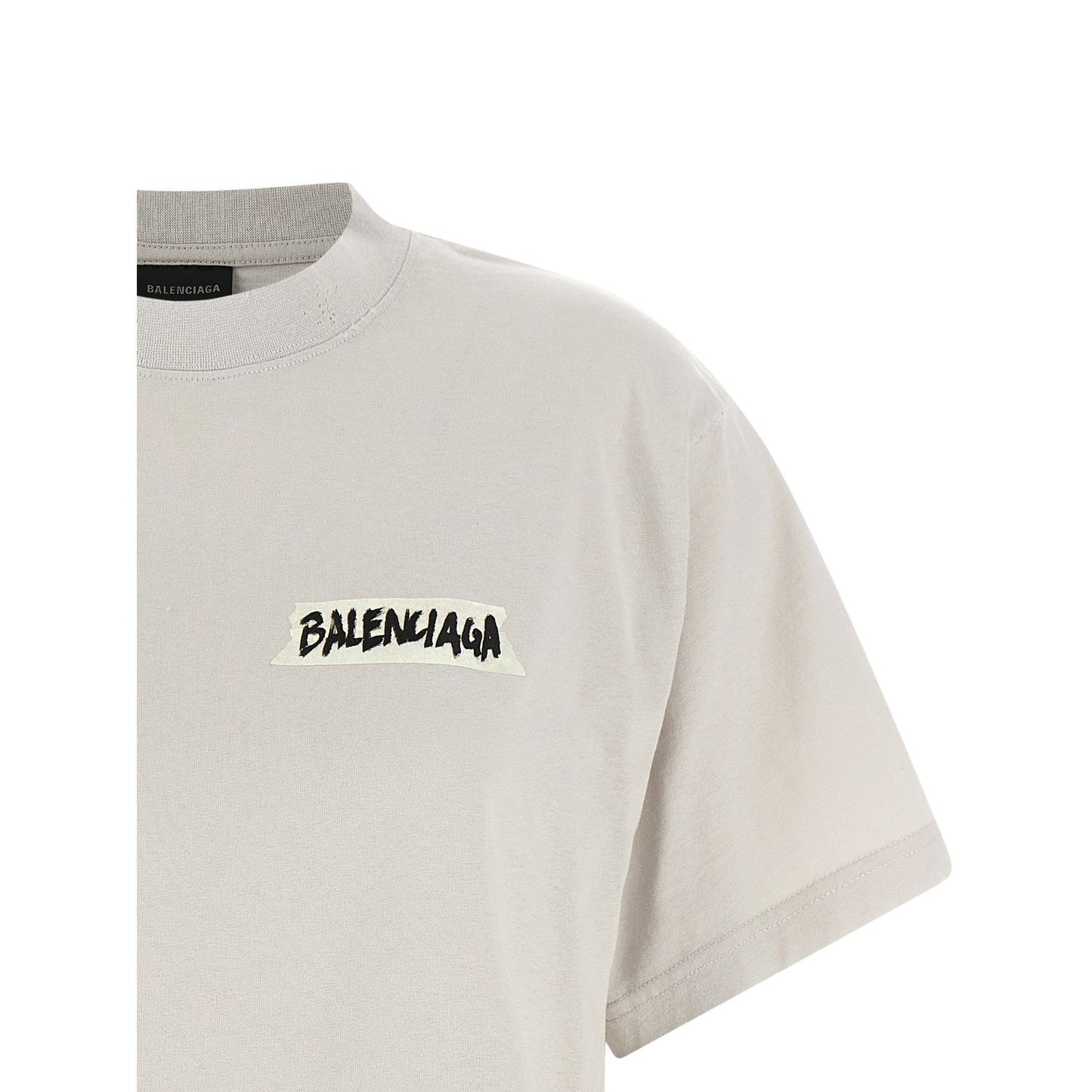 Balenciaga Gray Cotton T-Shirt