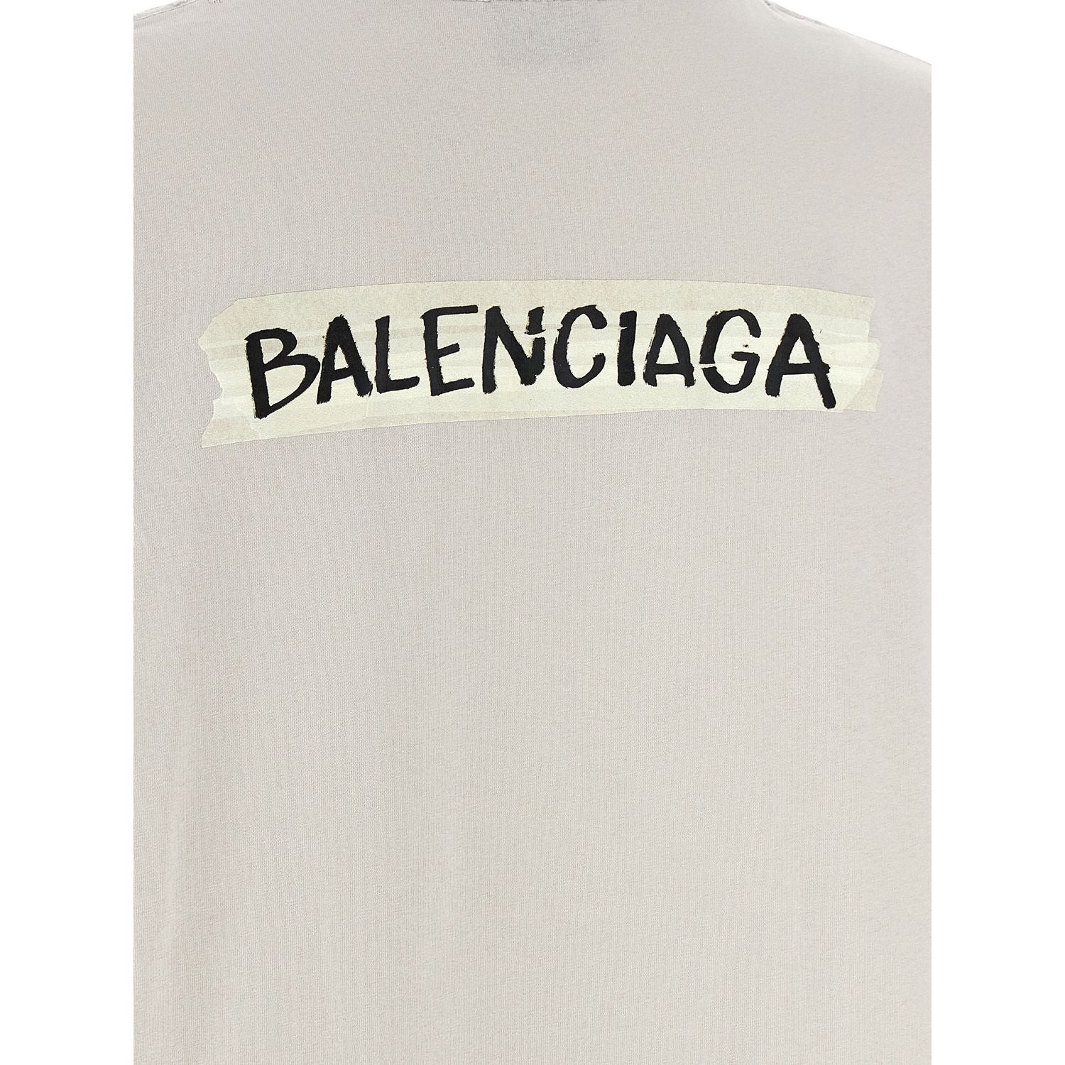 Balenciaga Gray Cotton T-Shirt