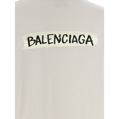 Balenciaga Gray Cotton T-Shirt