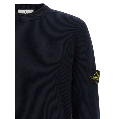 Stone Island Blue Cotton Cardigan