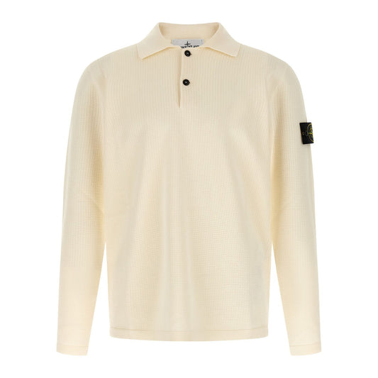 Stone Island Beige Cotton Polo Shirt