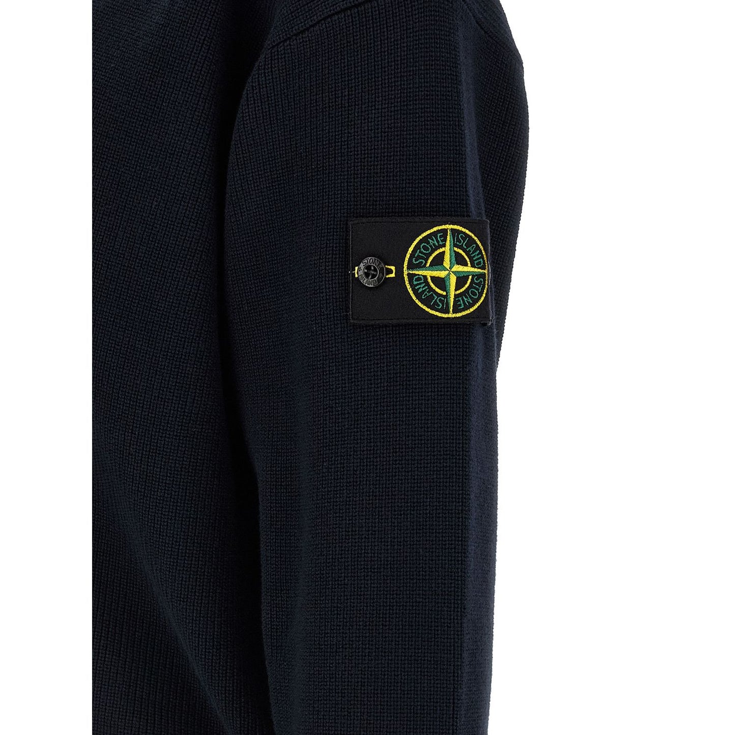 Stone Island Blue Cotton Cardigan