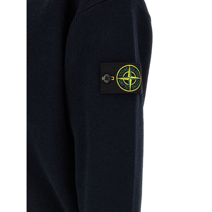 Stone Island Blue Cotton Cardigan