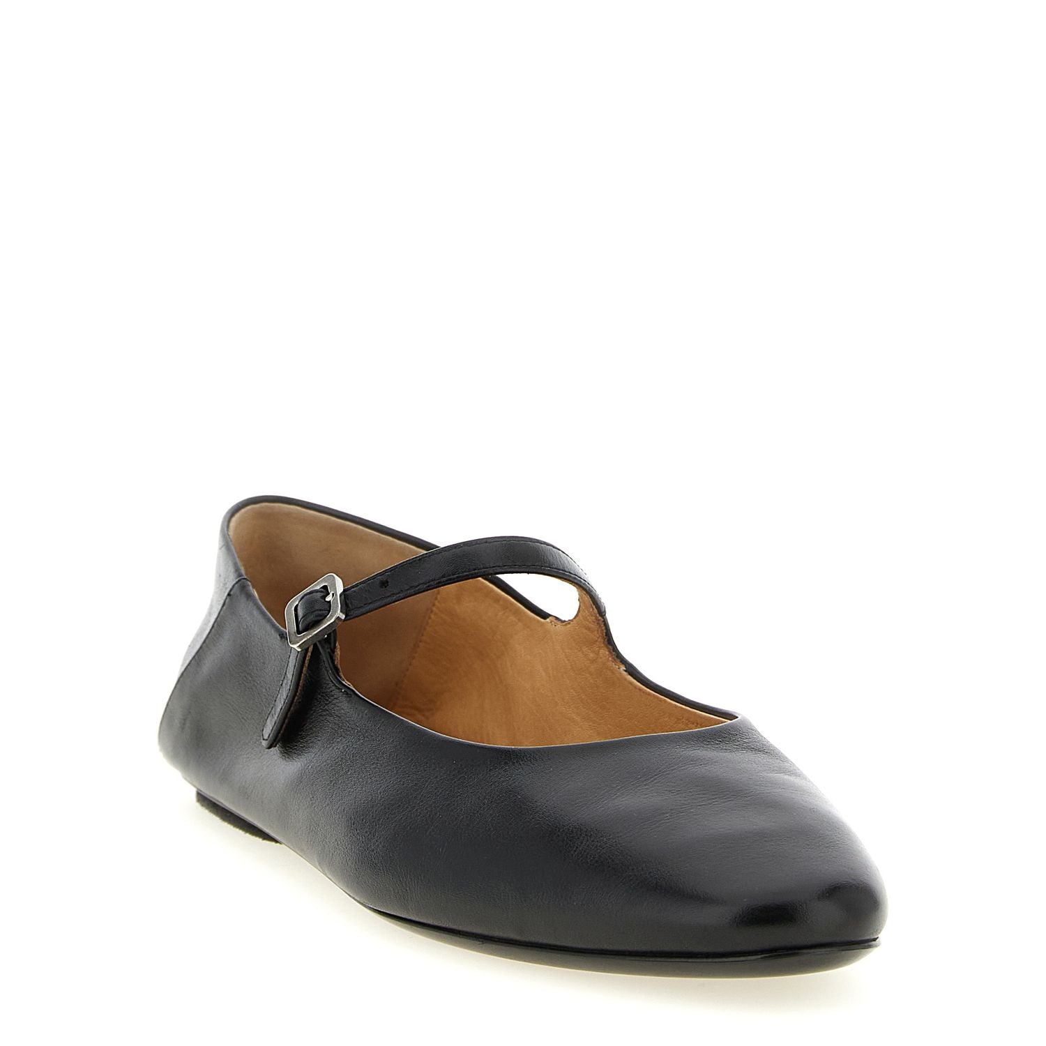 Marsell Black Calfskin Ballet Flats