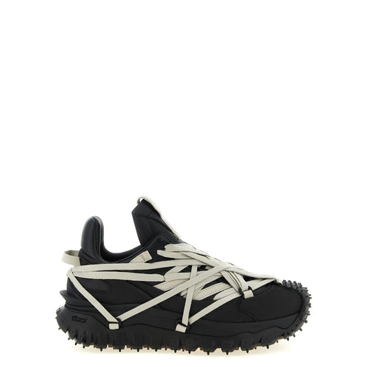 Rick Owens Black Cowhide Athletic Sneakers