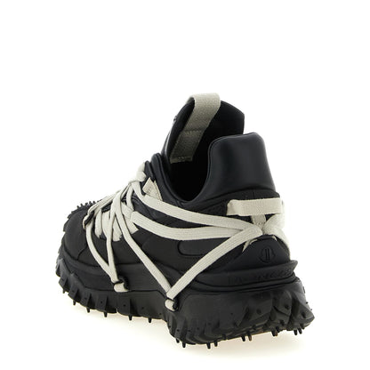 Rick Owens Black Cowhide Athletic Sneakers
