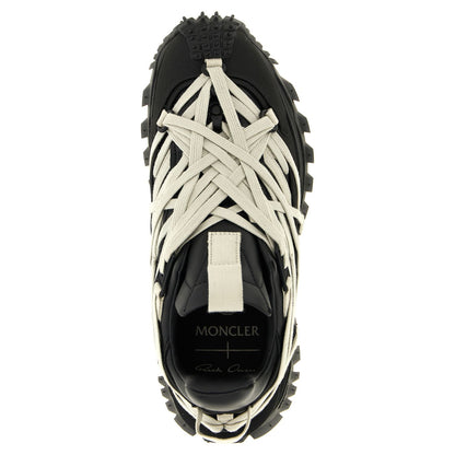 Rick Owens Black Cowhide Athletic Sneakers