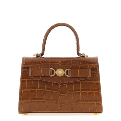 Versace Brown Calfskin Handbag