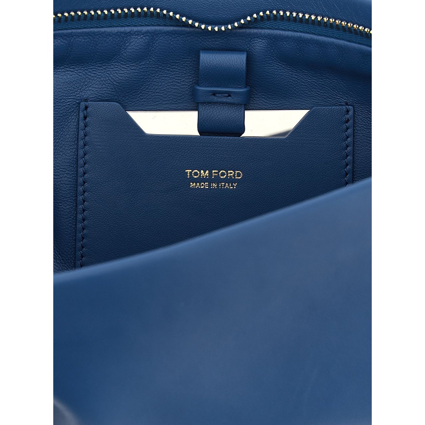 Tom Ford Blue Lambskin Clutch Bag