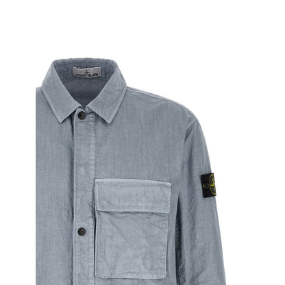 Stone Island Blue Polyamide Blouse